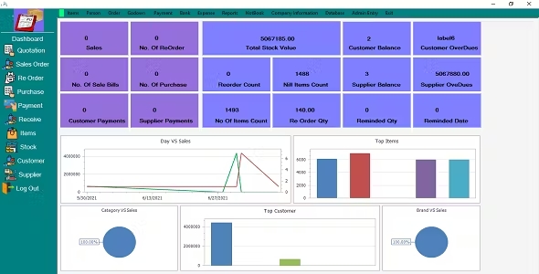 Screenshot of Grocery Store Management System